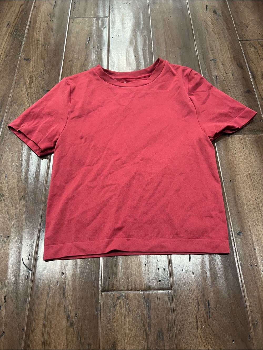 a new day Red Short Sleeve Crewneck Tee